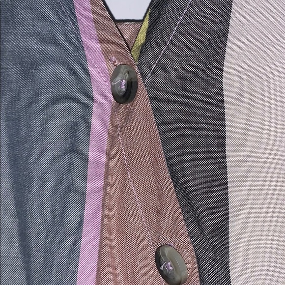 PATRONS OF PEACE Front button striped midi dress - Picture 4 of 10